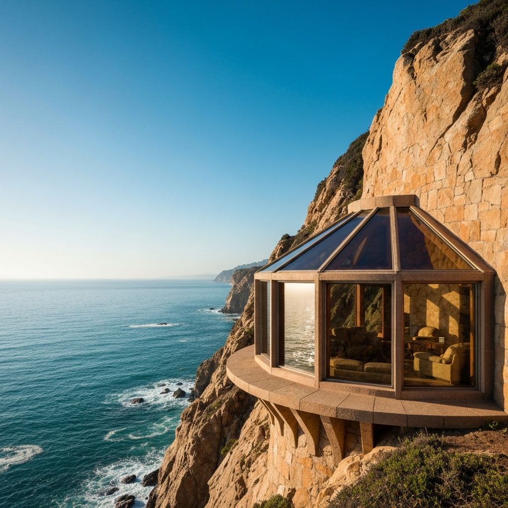 Dome integrated with cliff face