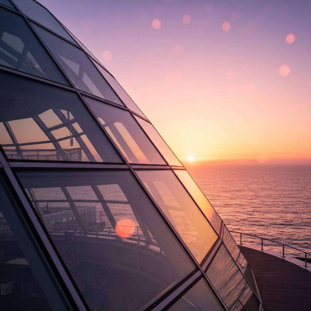 Sunrise reflecting on dome