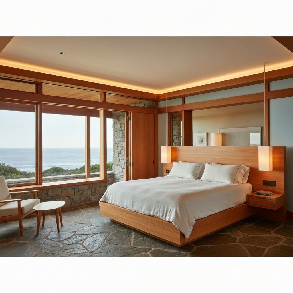 Bedroom with natural materials