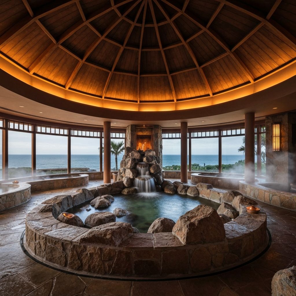 Spa with water features