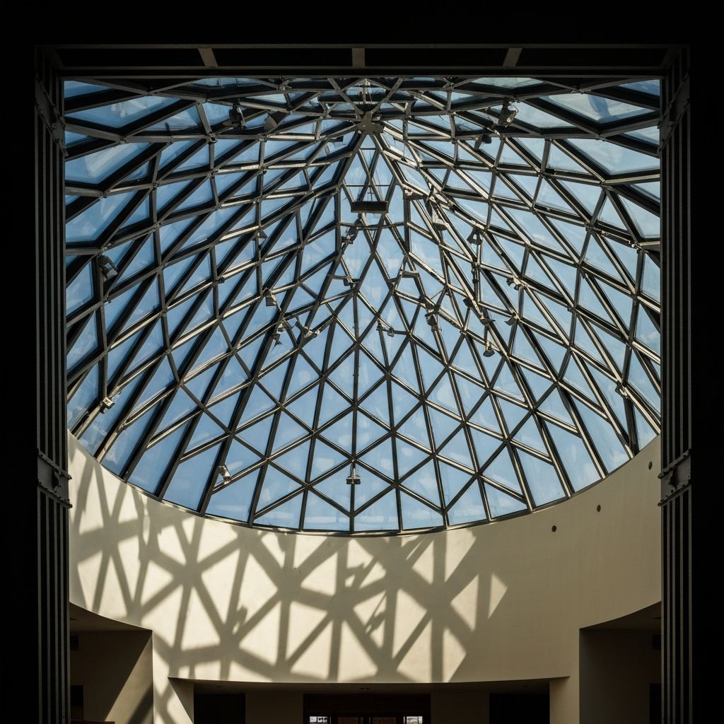 Interior with geometric skylights